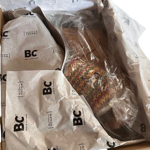 Perennial Multi Raffia Platform Wedge Sandals - Picture 2 of 2